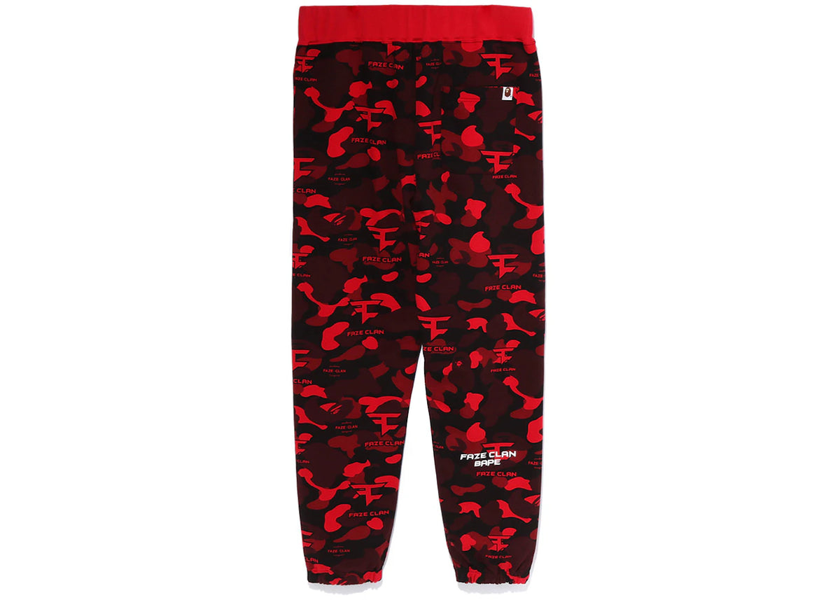BAPE x Faze Clan Sweat Pants Red - vue secondaire B