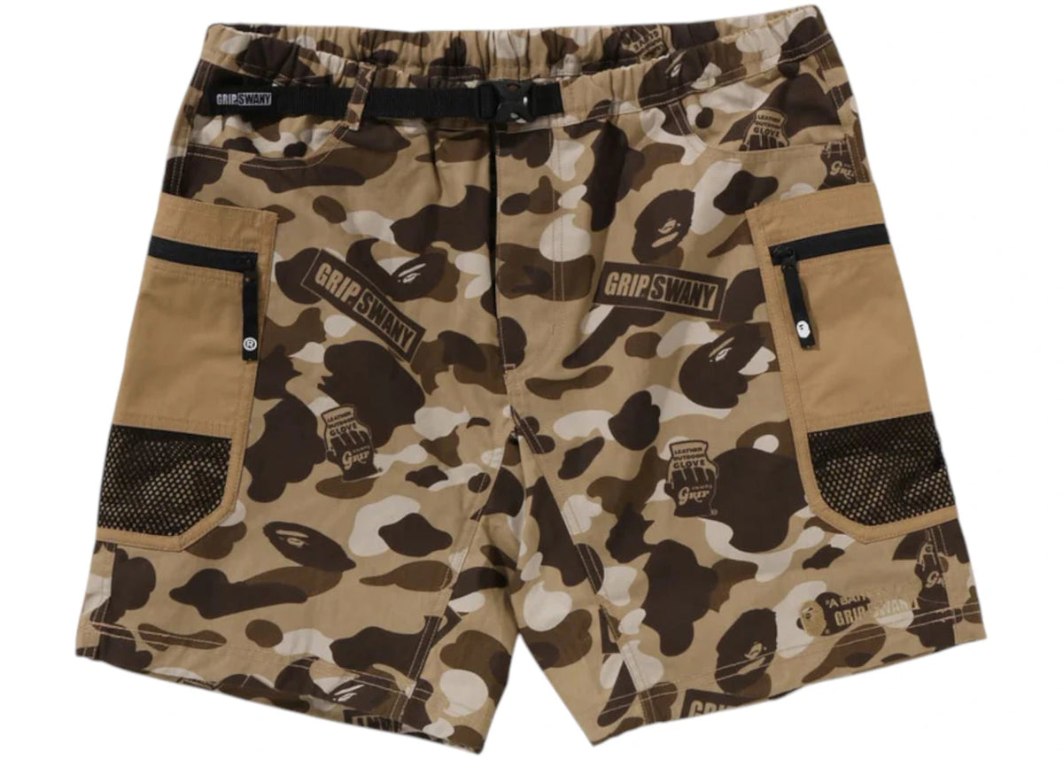 BAPE x Grip Swany GR Camo Fireproof Gear Buggy Shorts Beige - vue secondaire A