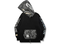 BAPE x Hajime Sorayama Shark Full Zip Hoodie Black