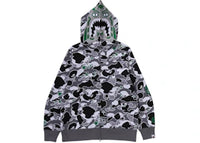 BAPE x Hidden NY Sta Camo Tiger Full Zip Hoodie Grey