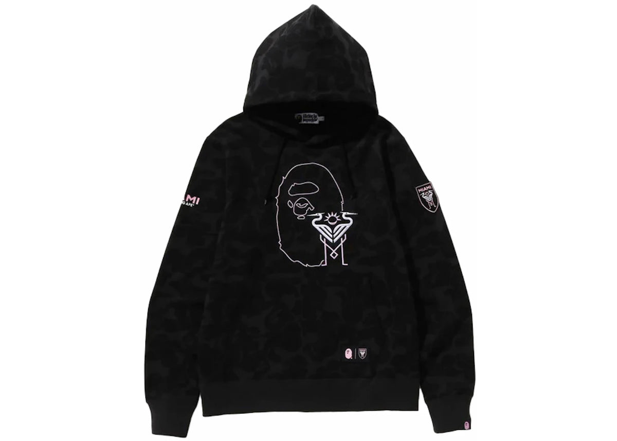 BAPE x Inter Miami CF Camo Pullover Hoodie Black - vue secondaire A