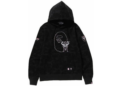 BAPE x Inter Miami CF Camo Pullover Hoodie Black - apparel view 2