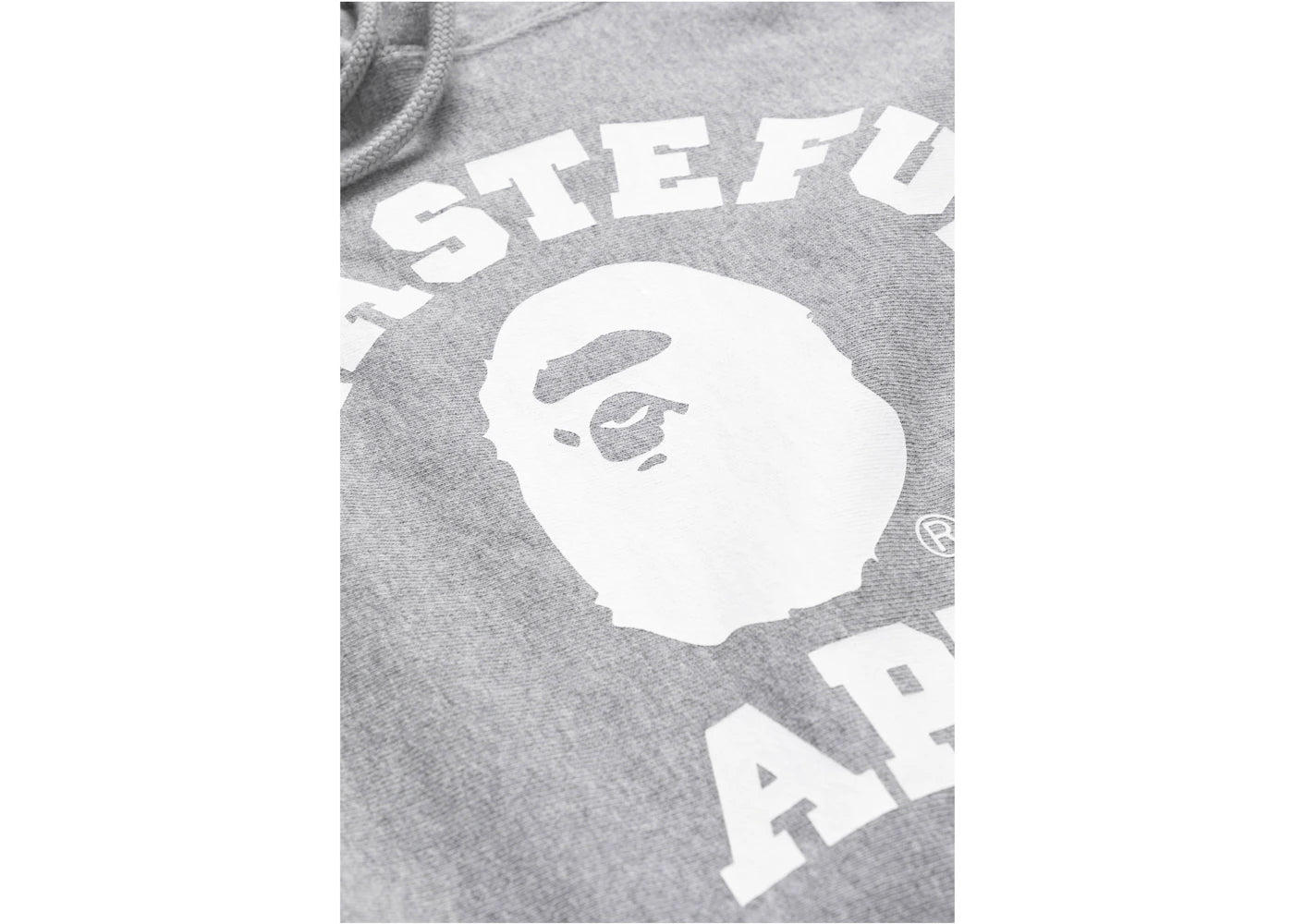 BAPE x JJJJound Relaxed Classic College Pullover Hoodie Gray - vue secondaire B