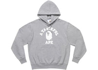 BAPE x JJJJound Relaxed Classic College Pullover Hoodie Gray