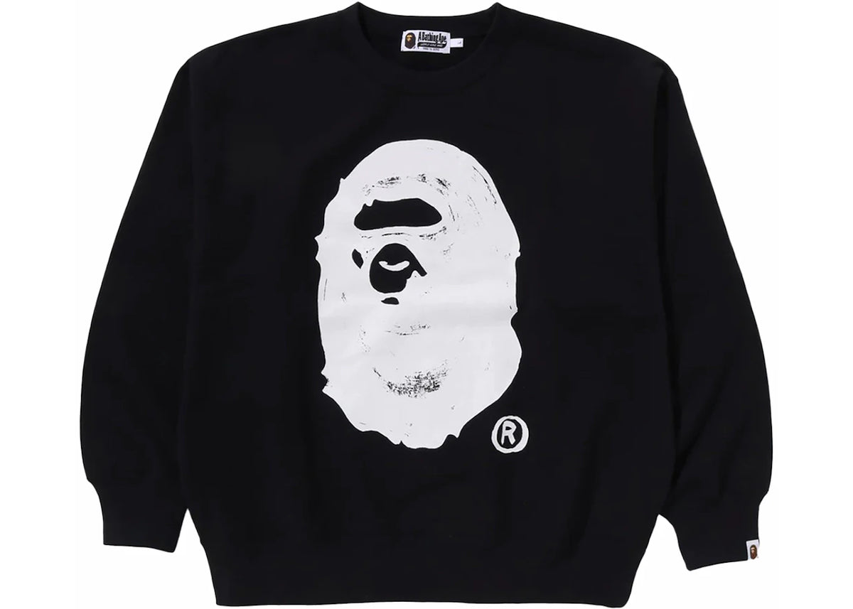 BAPE x Joshua Vides Ape Head Crewneck Black - vue 360
