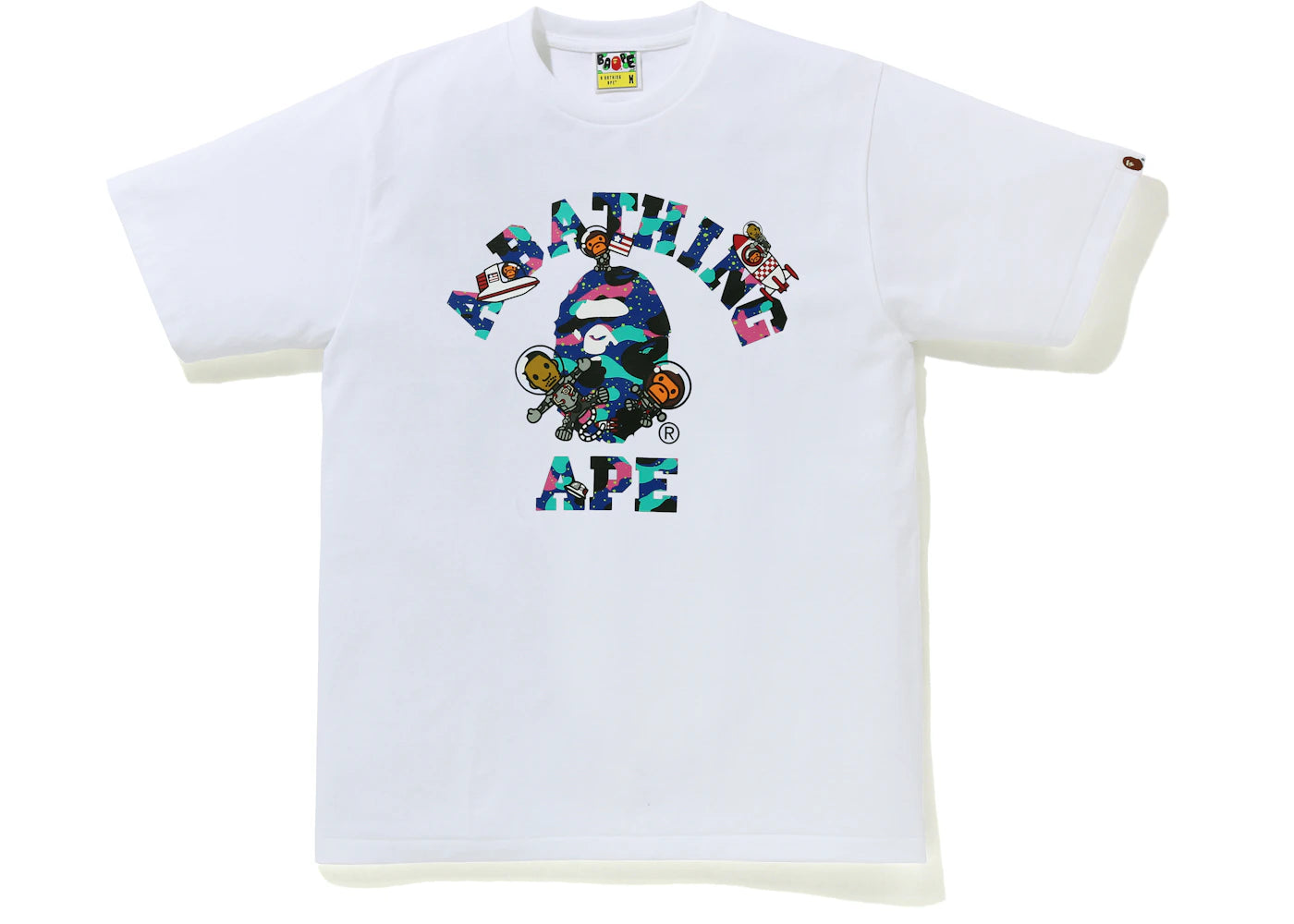 BAPE x Kid Cudi College Moon Man Tee White - vue secondaire A