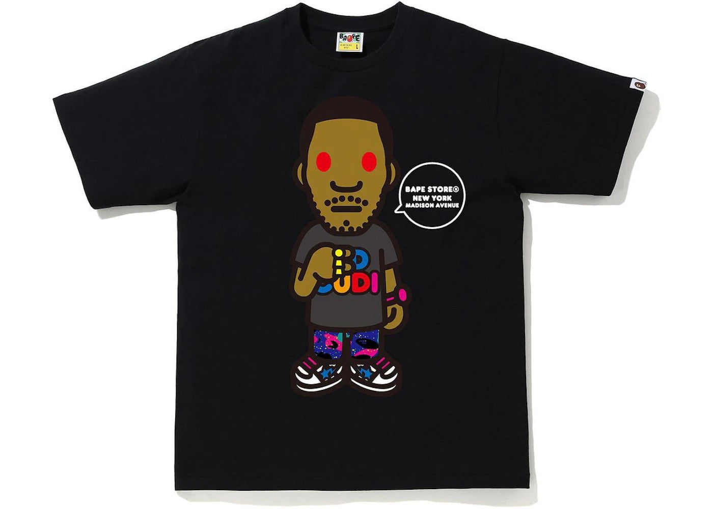 BAPE x Kid Cudi Milo Kid Cudi Tee Black - vue secondaire A