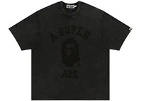 BAPE x KidSuper Garment Dye College Logo Tee Black