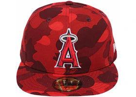 BAPE x MLB New Era Angels 59Fifty Fitted Cap Red