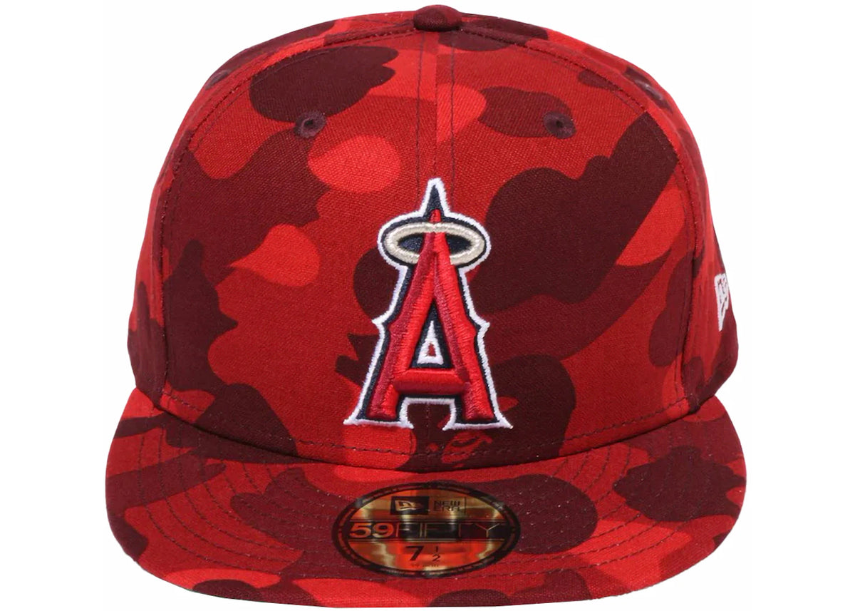 BAPE x MLB New Era Angels 59Fifty Fitted Cap Red - vue secondaire A