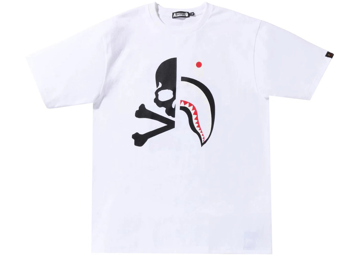 BAPE x MMJ Half Shark Tee White - vue secondaire A