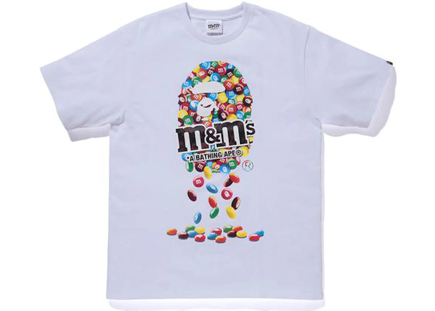 BAPE x M&M's Ape Head Tee White - vue secondaire A