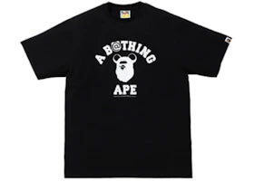 BAPE x Medicom Toy College Bear Tee (FW20) Black - vue 360