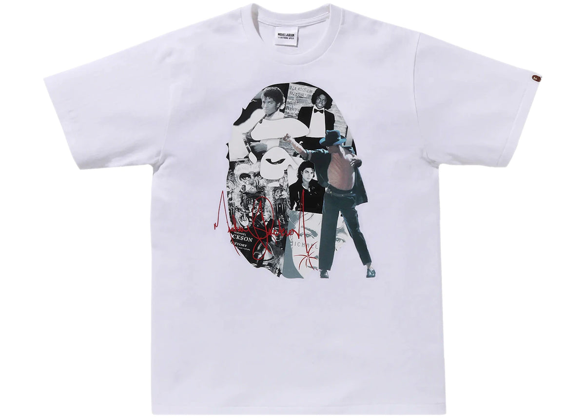 BAPE x Michael Jackson Album Jacket Ape Head Tee White - vue secondaire A