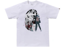 BAPE x Michael Jackson Album Jacket Ape Head Tee White - vue 360