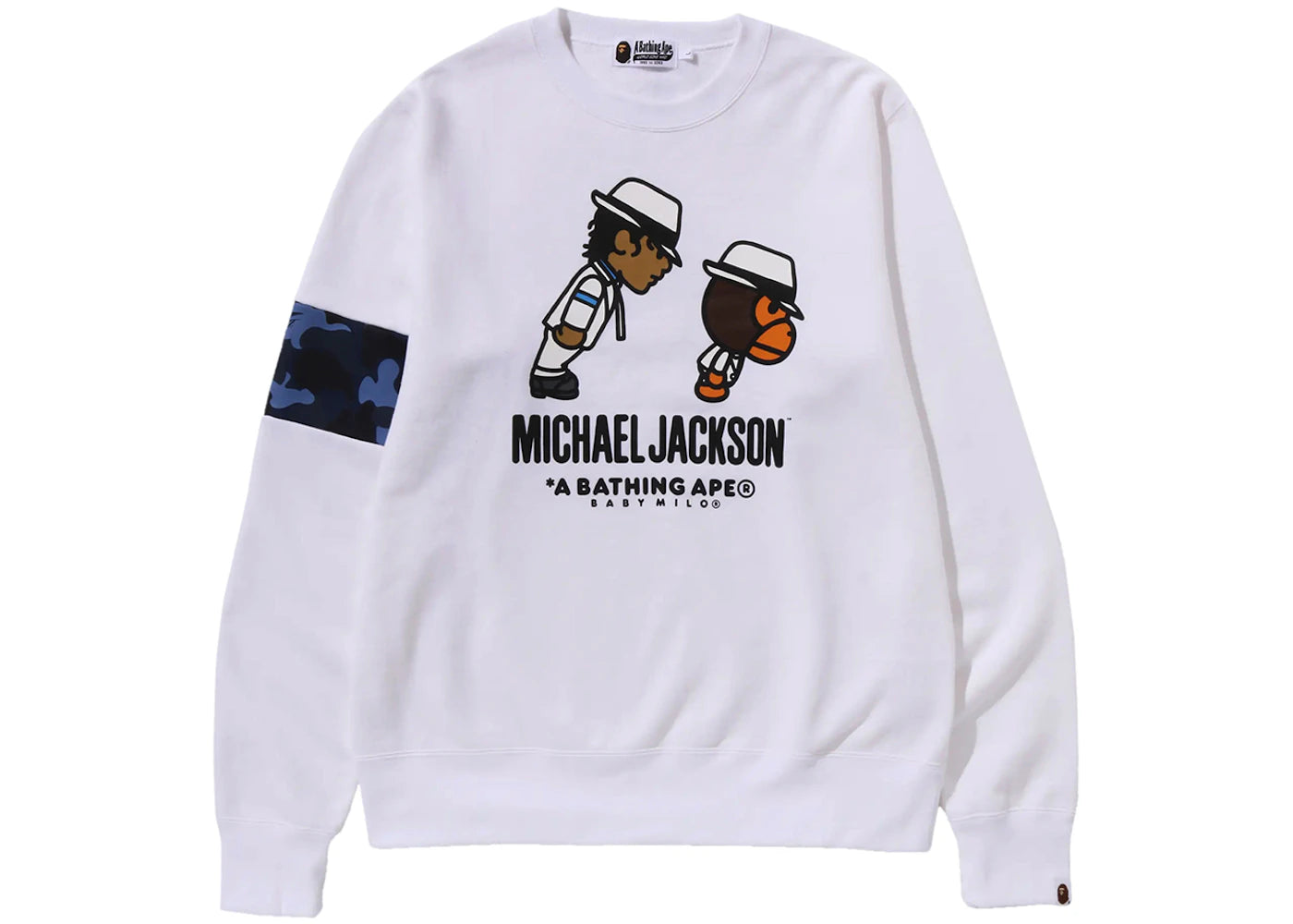 BAPE x Michael Jackson Baby Milo Crewneck White - vue secondaire A
