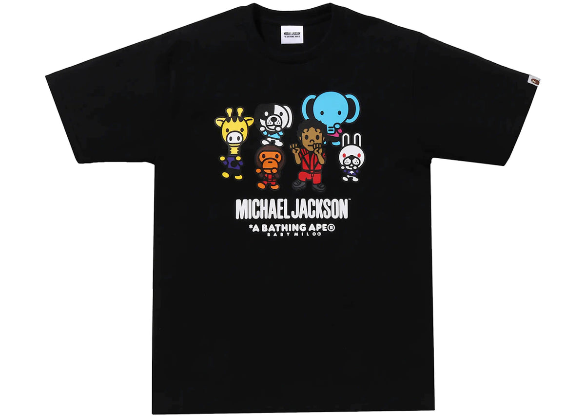 BAPE x Michael Jackson Baby Milo Tee Black - vue 360