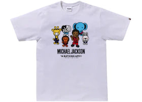 BAPE x Michael Jackson Baby Milo Tee White - vue 360