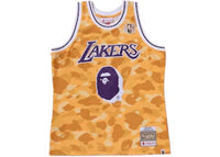 BAPE x Mitchell & Ness NBA Los Angeles Lakers Swingman Jersey Yellow