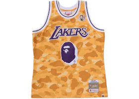 BAPE x Mitchell & Ness NBA Los Angeles Lakers Swingman Jersey Yellow