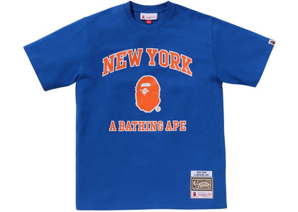BAPE x Mitchell & Ness NBA New York Knicks Tee Blue - product view 2
