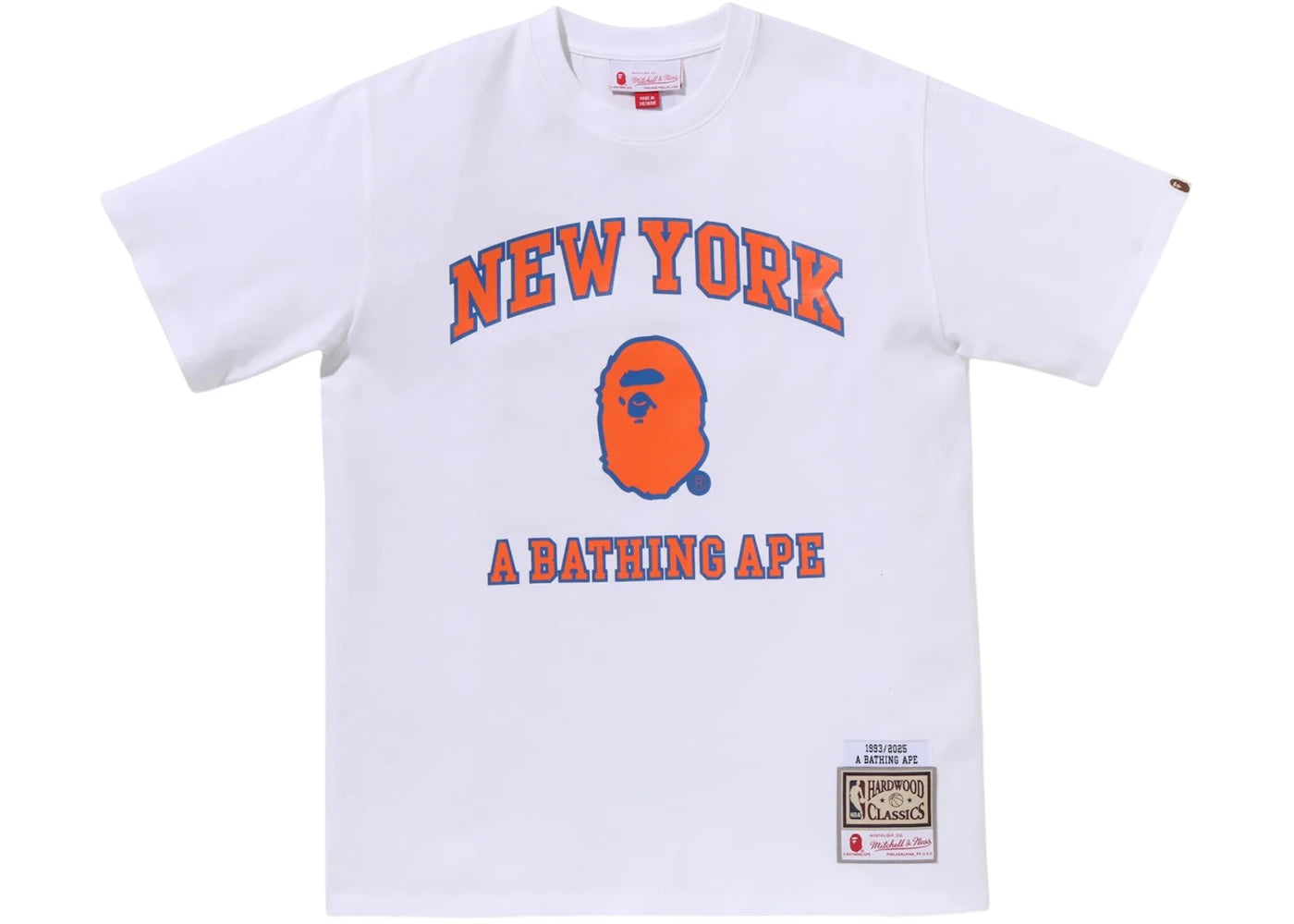 BAPE x Mitchell & Ness NBA New York Knicks Tee White - vue secondaire A