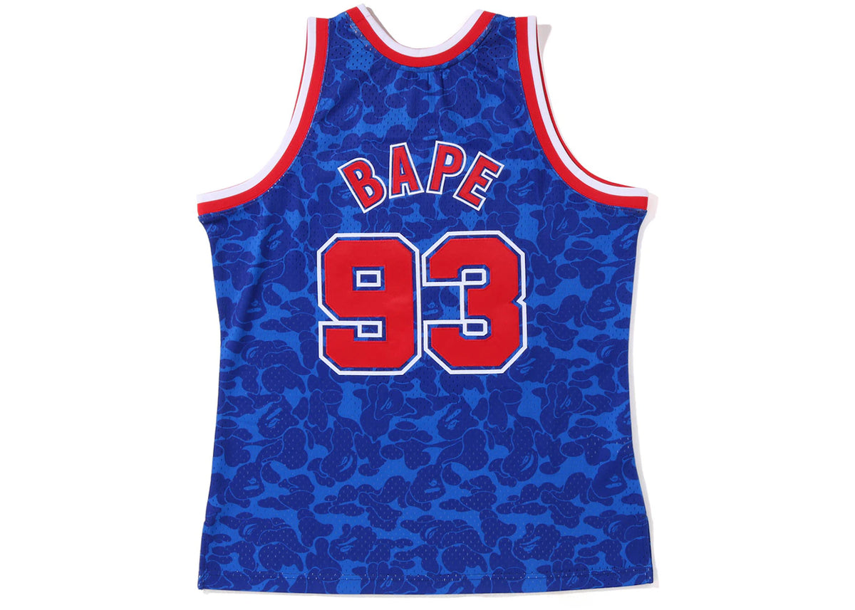 BAPE x Mitchell & Ness New Jersey Nets Jersey Blue - vue secondaire A