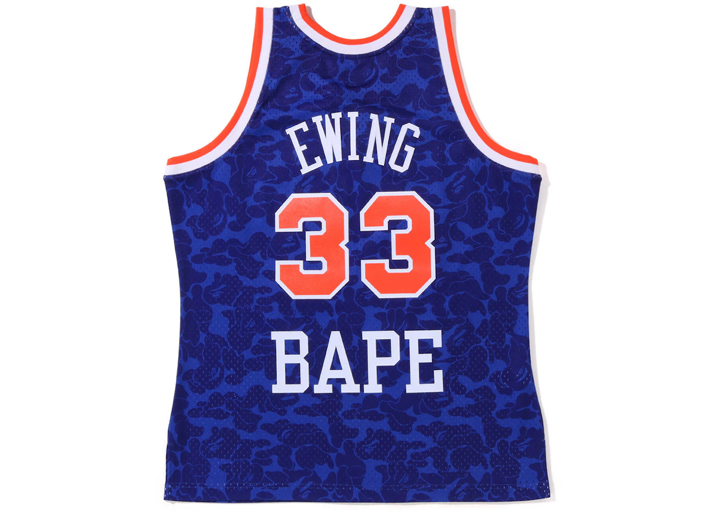 BAPE x Mitchell & Ness New York Knicks Ewing Jersey Blue - vue secondaire B