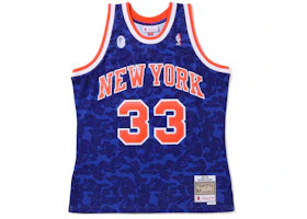 BAPE x Mitchell & Ness New York Knicks Ewing Jersey Blue - vue secondaire A