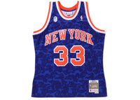 BAPE x Mitchell & Ness New York Knicks Ewing Jersey Blue