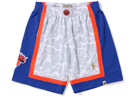 BAPE x Mitchell & Ness New York Knicks Shorts White - vue 360