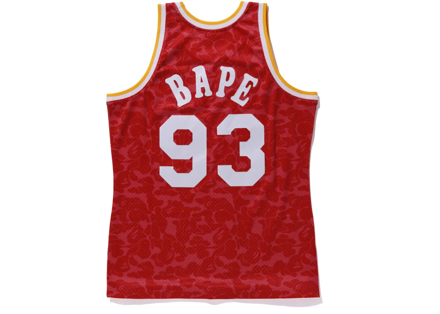 BAPE x Mitchell & Ness Rockets Camo Basketball Swingman Jersey Red - vue secondaire B