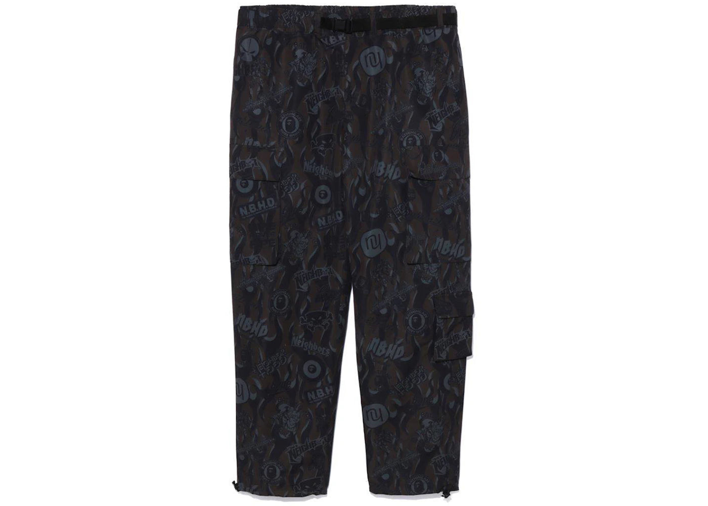 BAPE x Neighborhood Multi Pocket Track Pants Black - vue secondaire A