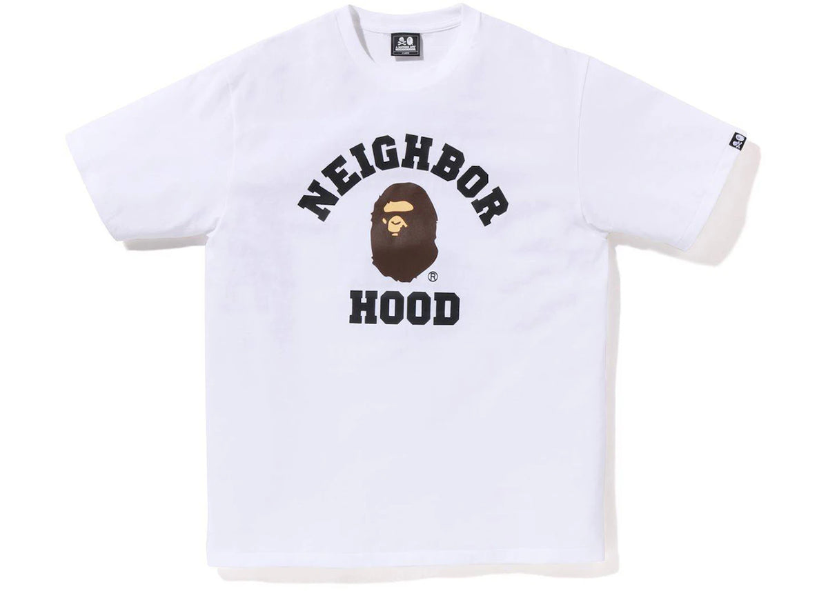 BAPE x Neighborhood Tee White - vue 360