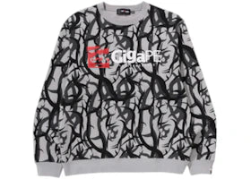 BAPE x Neighborhood Trial Camo Gigape Crewneck Grey