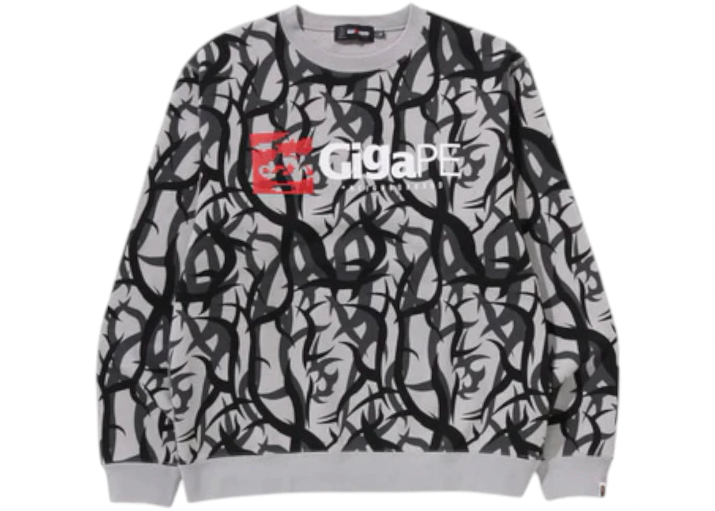 BAPE x Neighborhood Trial Camo Gigape Crewneck Grey - vue secondaire A