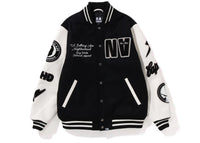 BAPE x Neighborhood Varsity Jacket Black White