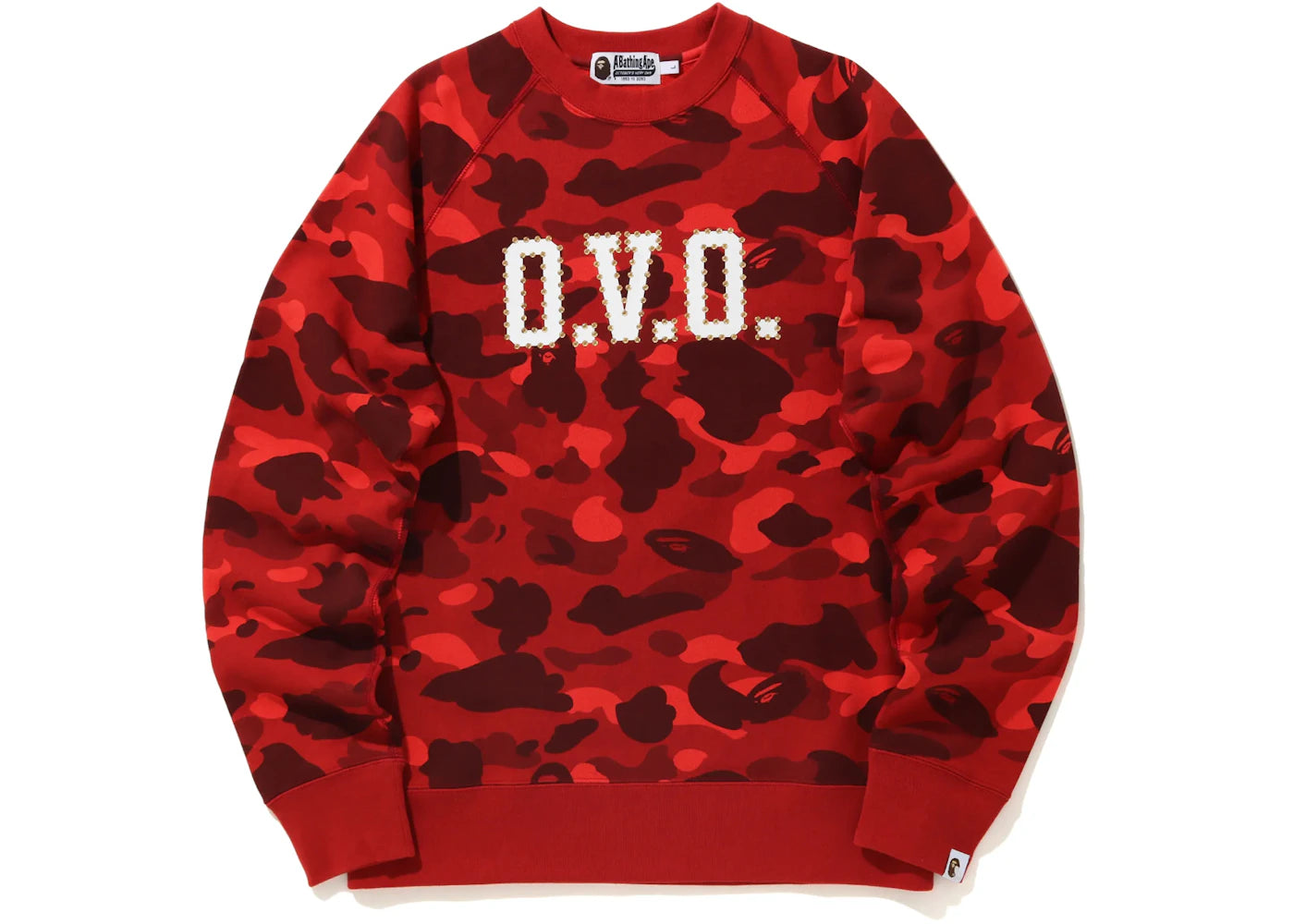 BAPE x OVO Color Camo Crewneck Red - vue secondaire A