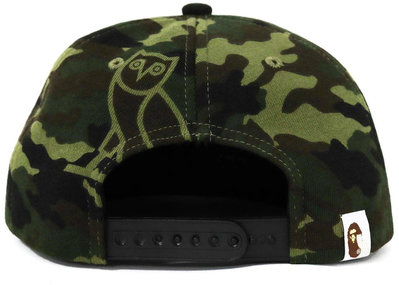 BAPE x OVO Woodland Camo Snapback Cap Green - vue secondaire B