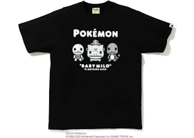 BAPE x Pokemon Monotone Starters Tee #3 Black - vue secondaire A