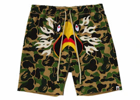 BAPE x READYMADE ABC Camo Eagle Wide Sweat Shorts Green