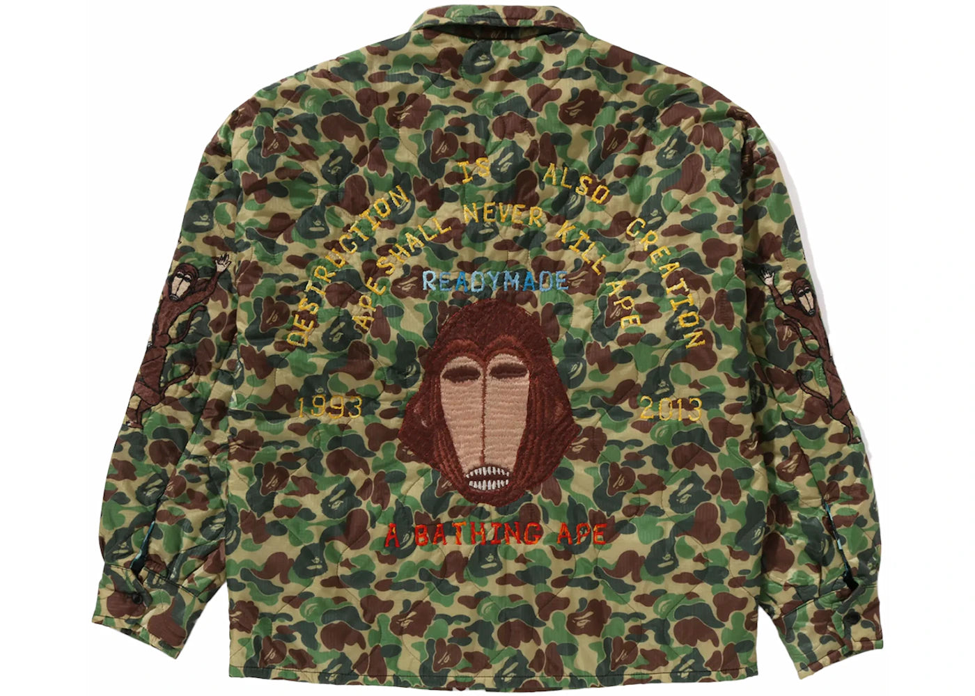BAPE x READYMADE ABC Camo Vietnam Jacket Green - vue secondaire B