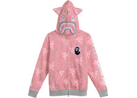 BAPE x Razer Neon Camo Shark Full Zip Hoodie Pink