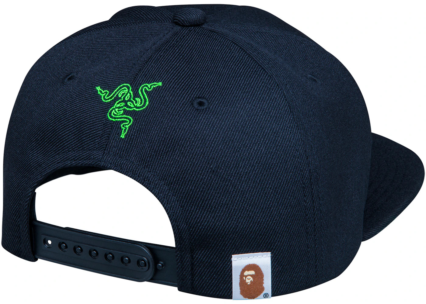BAPE x Razer Snapback Cap Black Green - vue secondaire B