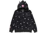 BAPE x Sanrio Characters Kuromi Camo Full Zip Hoodie (Ladies) Black