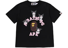BAPE x Sanrio Characters Kuromi College Mini Tee (Ladies) Black - vue 360