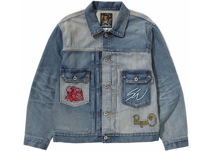 BAPE x Sean Wotherspoon Embroidery Denim Jacket Indigo - apparel view 2