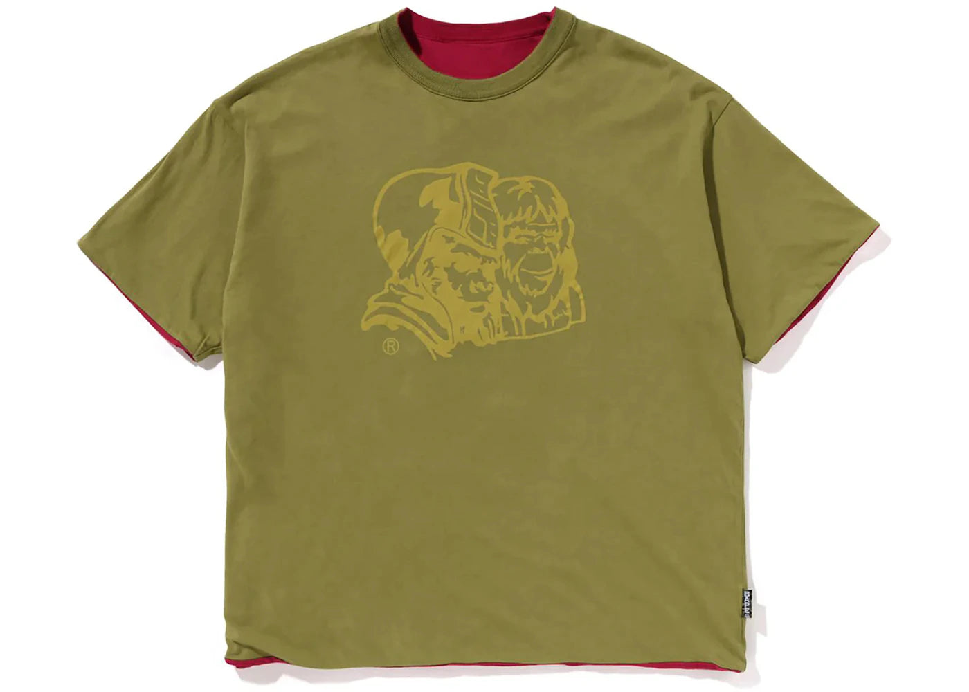 BAPE x Sean Wotherspoon Reversible Tee Burgundy - vue secondaire B