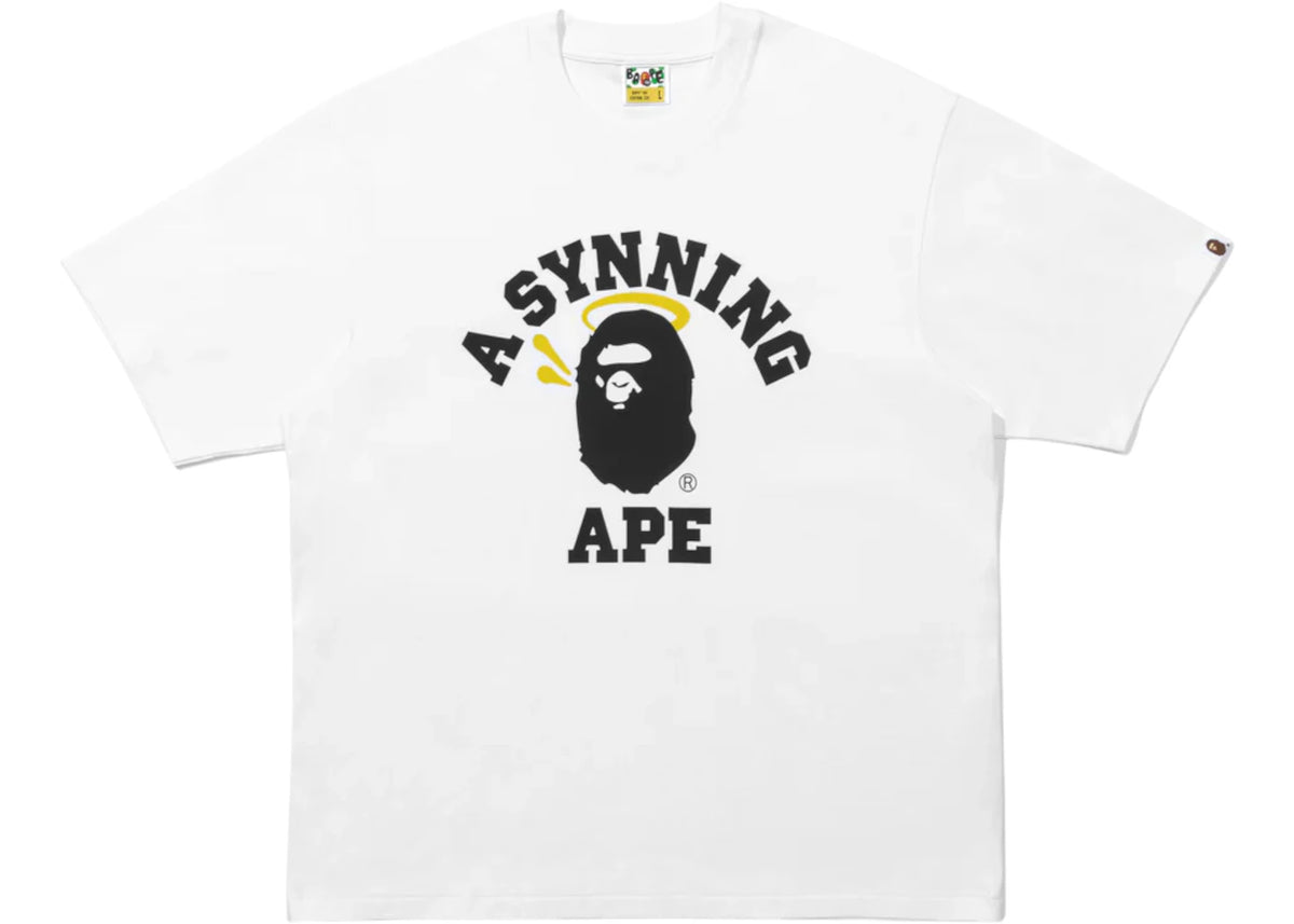 BAPE x Spotify x Central Cee College Relaxed Fit Tee White - vue secondaire A