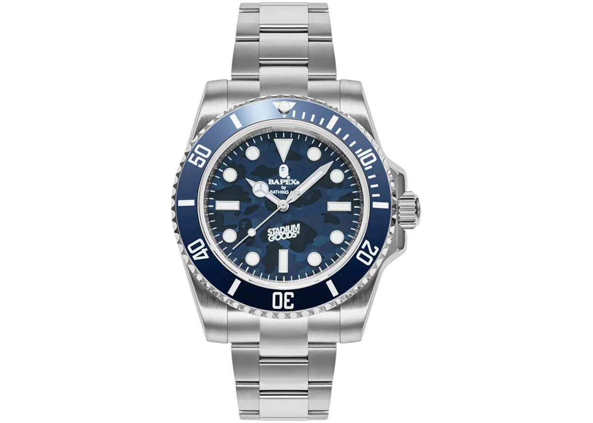 BAPE x Stadium Goods BAPEX Watch Silver - vue secondaire A